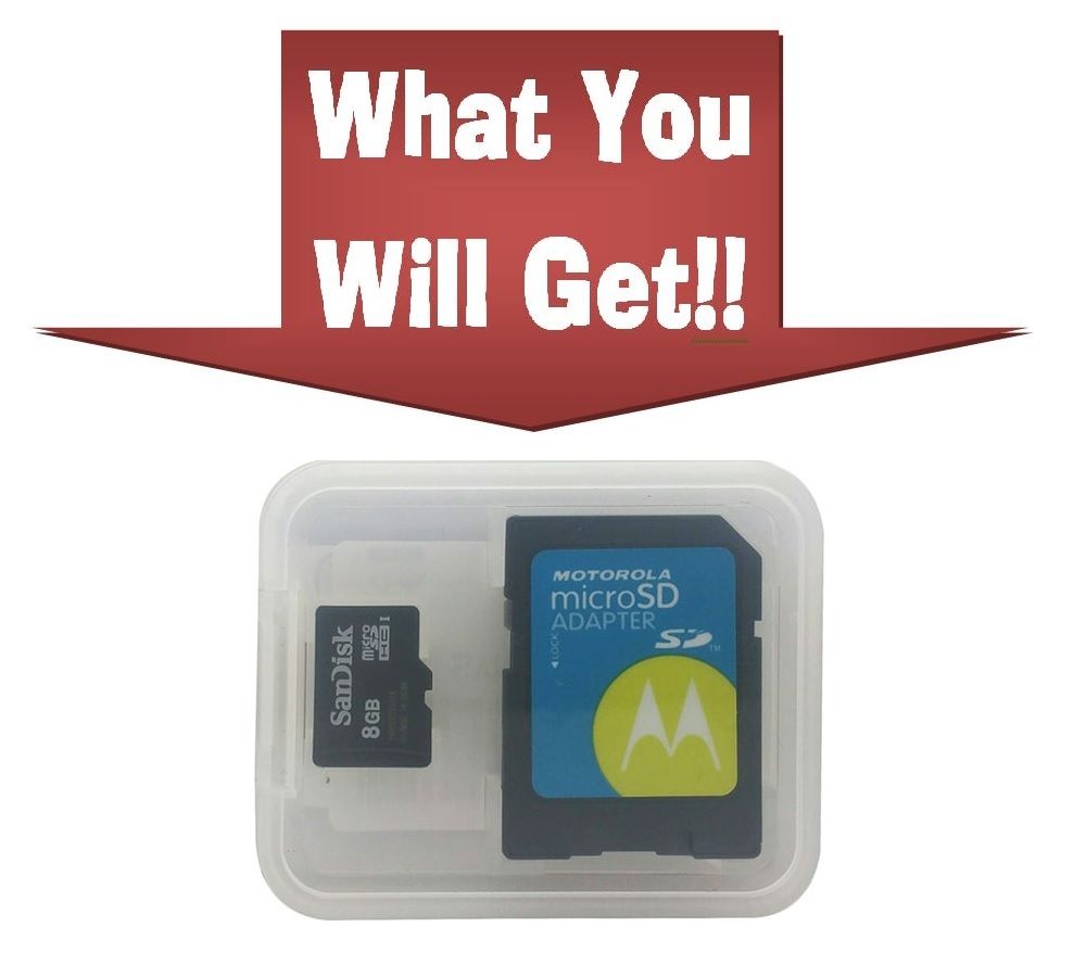Motorola Universal SD SanDisk Micro sd card w/ SDCard Adapter for