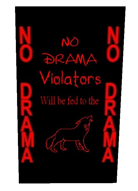 no drama sign