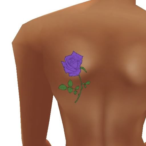 purple rose shoulder tat