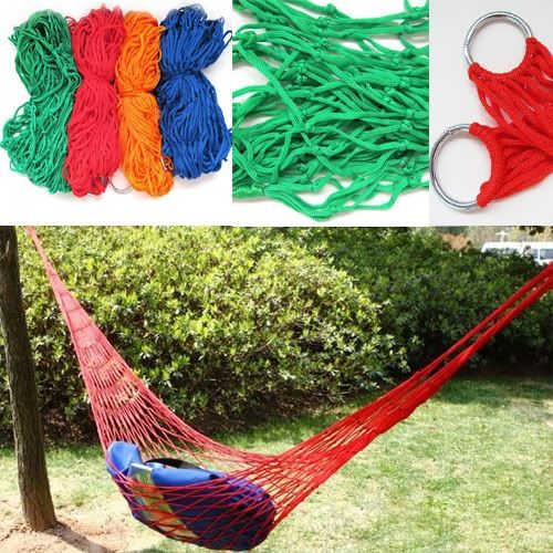 Outdoor-Travel-Camping-Hammock-Garden-Portable-Nylon-Hang-Mesh-Net-Sleeping-Bed
