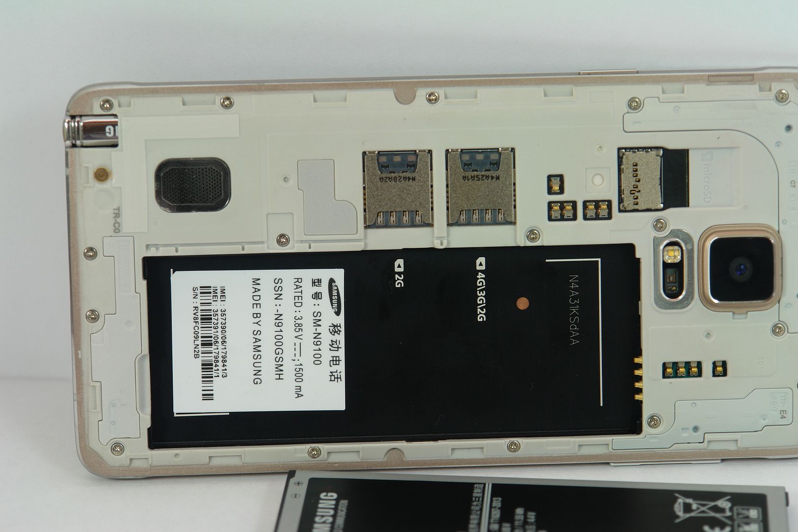 Samsung Galaxy Note 4 2 Sim N9100 99% white ZIn all - 4