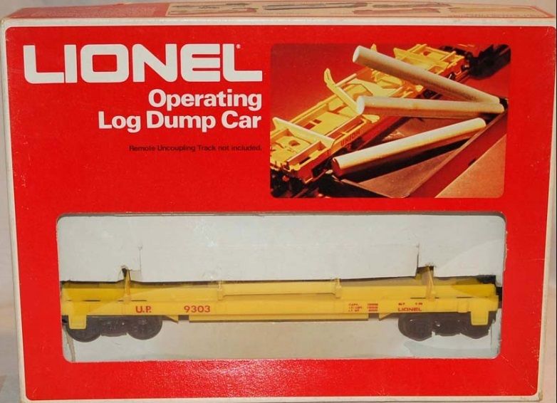 Lionel Union Pacific Operating Log Dump Car with bin photo Lionel Union Pacific Operating Log Dump Car with bin_zps42cvcdow.jpg