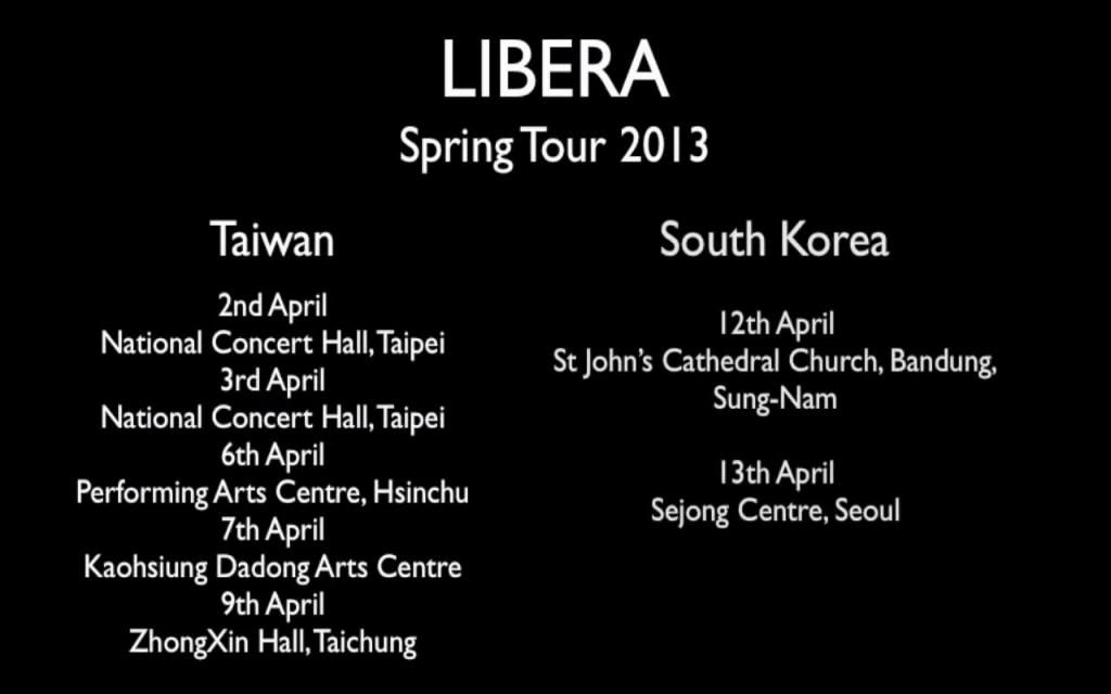 Libera Spring Tour 2013