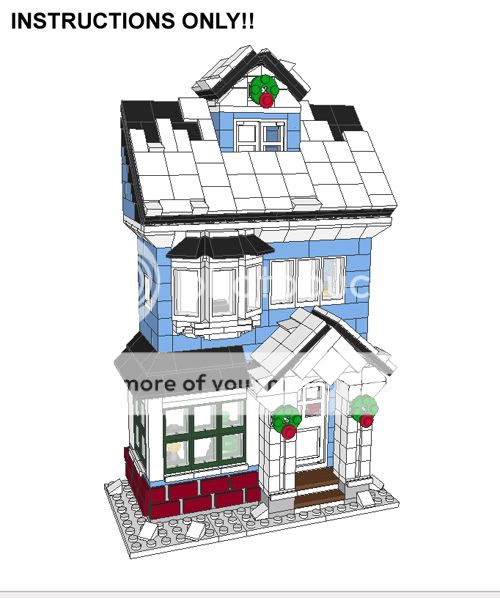 Lego Custom Winter Village   Victorian House Cottage  INSTRUCTIONS