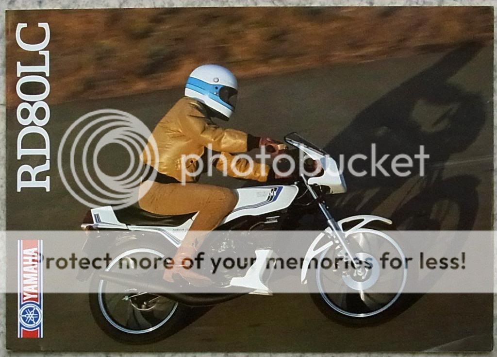 YAMAHA RD80LC MOTORCYCLE Sales Brochure 1982  