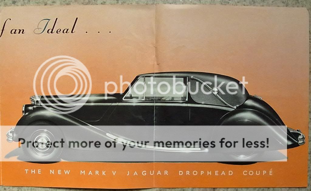 JAGUAR Mk V 2 ½ & 3 ½ LITRE CHASSIS Car Sakes Brochure 1949  