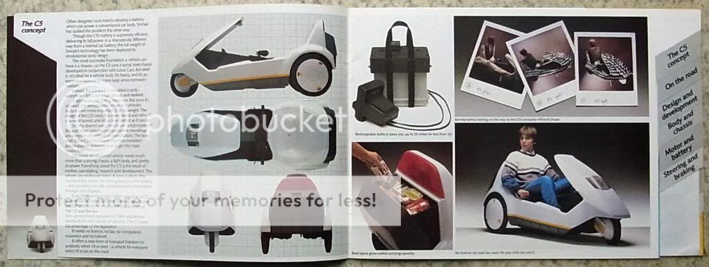 SINCLAIR C5 BATTERY ELECTRIC VEHICLE Sales Brochure 1985  