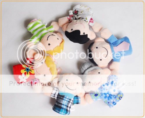 6x Finger Puppet Family Set Baby Educational Hand Toy Child Kid Party 