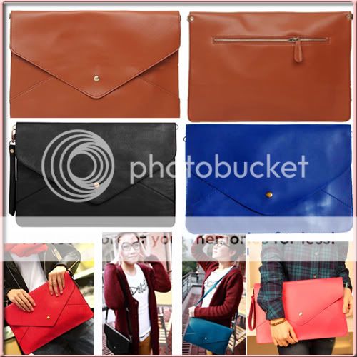 Oversized Envelope Purse Clutch Leather Shoulder Hand Bag Messenger 