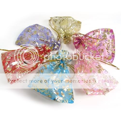 100x Organza Jewelry Candy Party Favor Pouch Pack Wedding Gift Sweet 