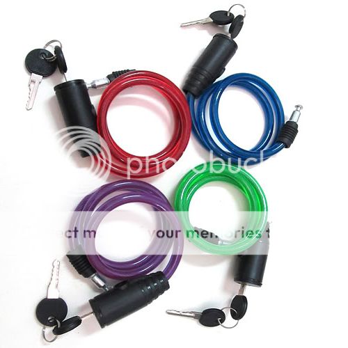 Colors Universal Coil Cable Bike Cycle Bicycle Security Lock Fixing 