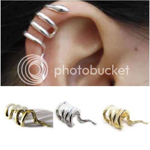 Temptation Snake Cartilage Ear Cuff Clip Wrap Earring No Piercings 