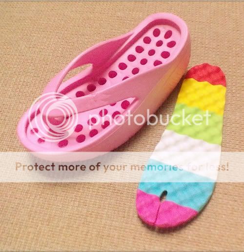 Womens Girls Beach Wedges Platform Massage Thong Slipper Sandals