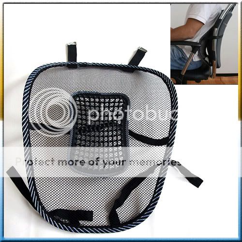   Massage Back Lumbar Support Mesh Ventilate Cushion Pad Black  