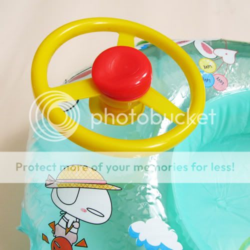 Baby Kids Water Pool Swim Ring Seat Float Boat Swimming Aid Tube with Wheel Toy