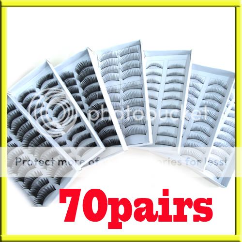   In 7 Styles False Fake Eyelashes Eye Lashes Party Cosmetic Make Up Set