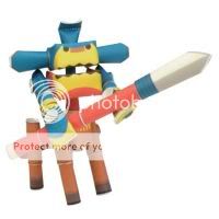 Awesome Piperoid Japanese Paper Pipe Action Robot Model  